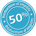 Logo 50 % de réduction d’impôts